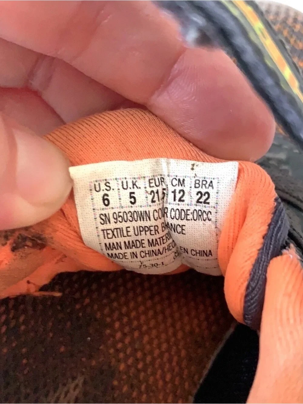 Skechers Boys Size 6 Sneakers Memory Foam Orange Gray Kids Toddler Shoes